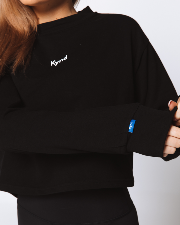 Cropped Pullover - Black