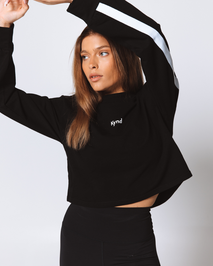 Cropped Pullover - Black