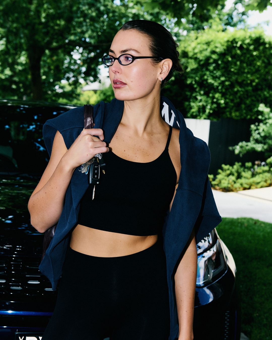 Core Tank Bra - Midnight Black