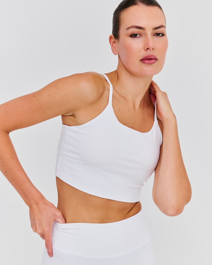 Core Tank Bra - Ivory White