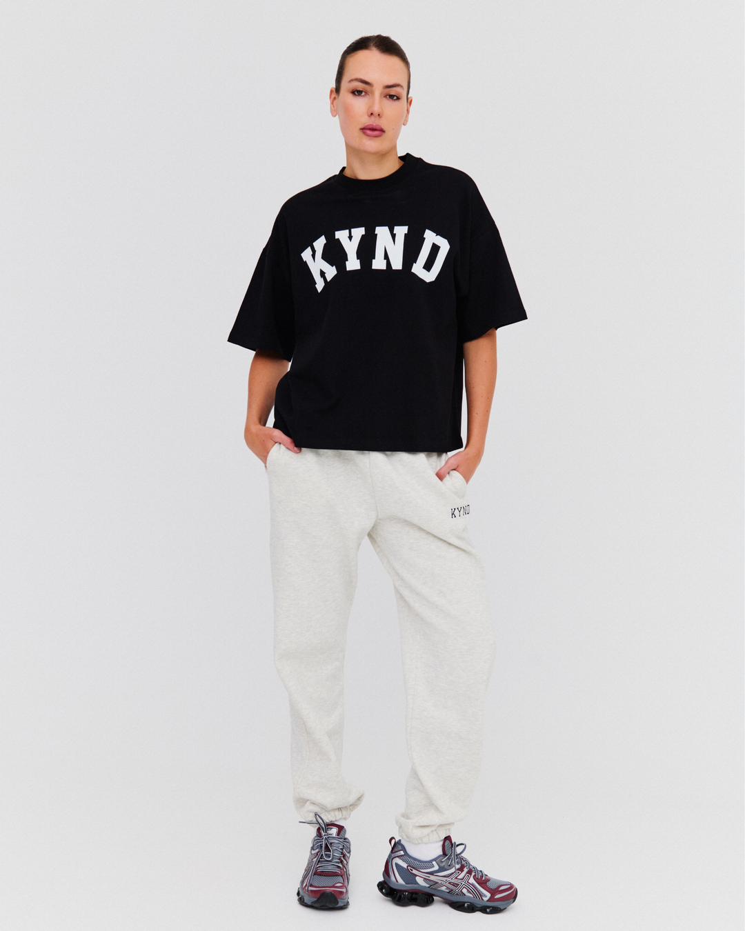 Oversized Varsity T-Shirt - Black