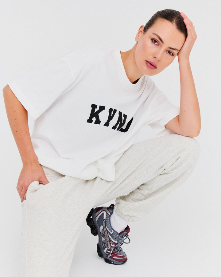 Oversized Varsity T-Shirt - Off White