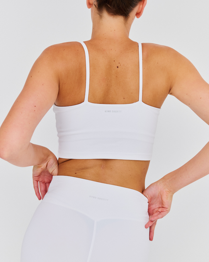Core Tank Bra - Ivory White