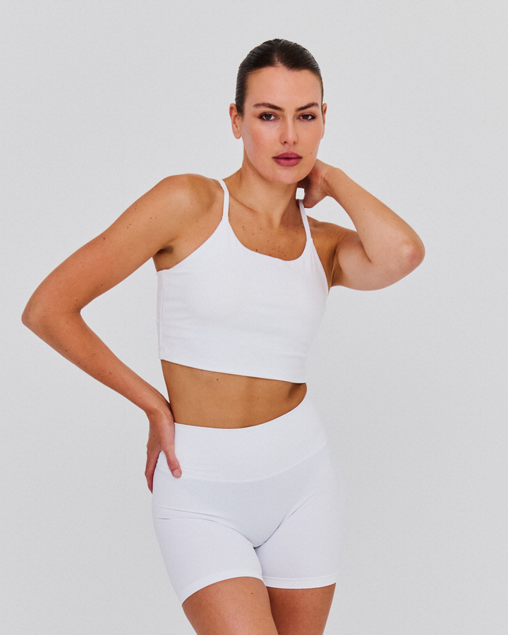 Core Tank Bra - Ivory White