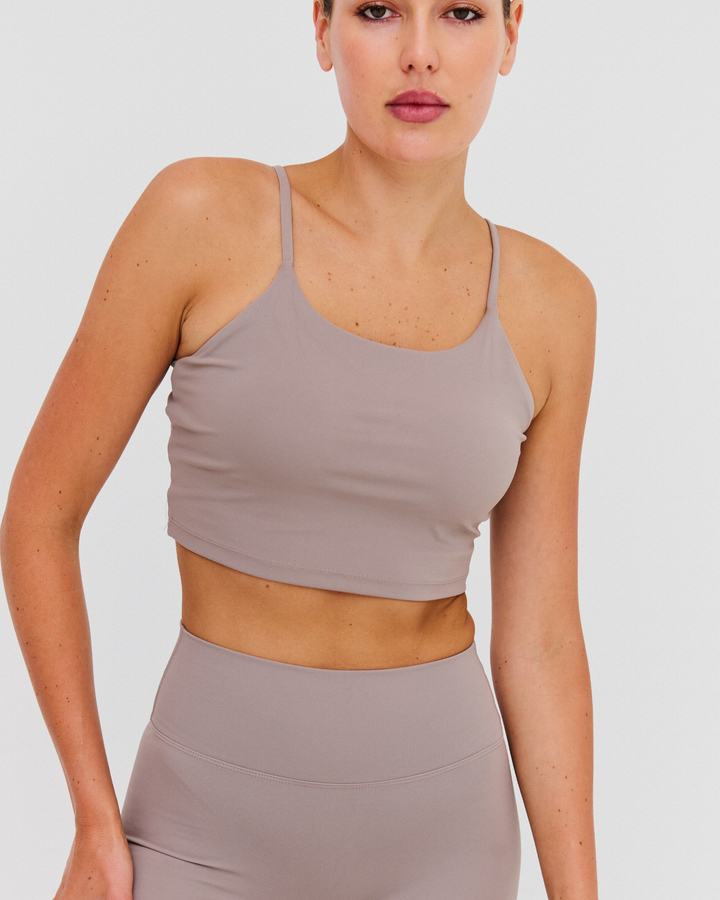 Core Tank Bra - Mocha Latte
