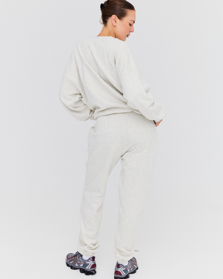 Oversized Varsity Sweatshirt - Grey Marle