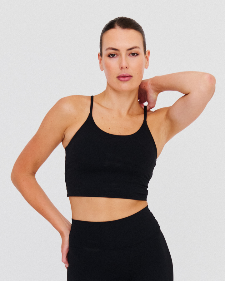 Core Tank Bra - Midnight Black