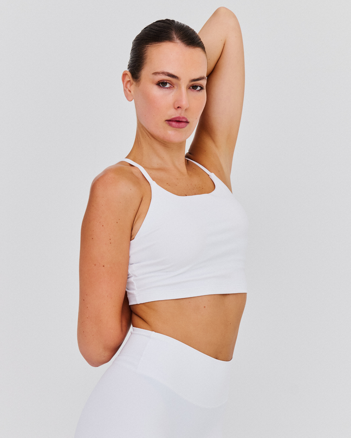 Core Tank Bra - Ivory White