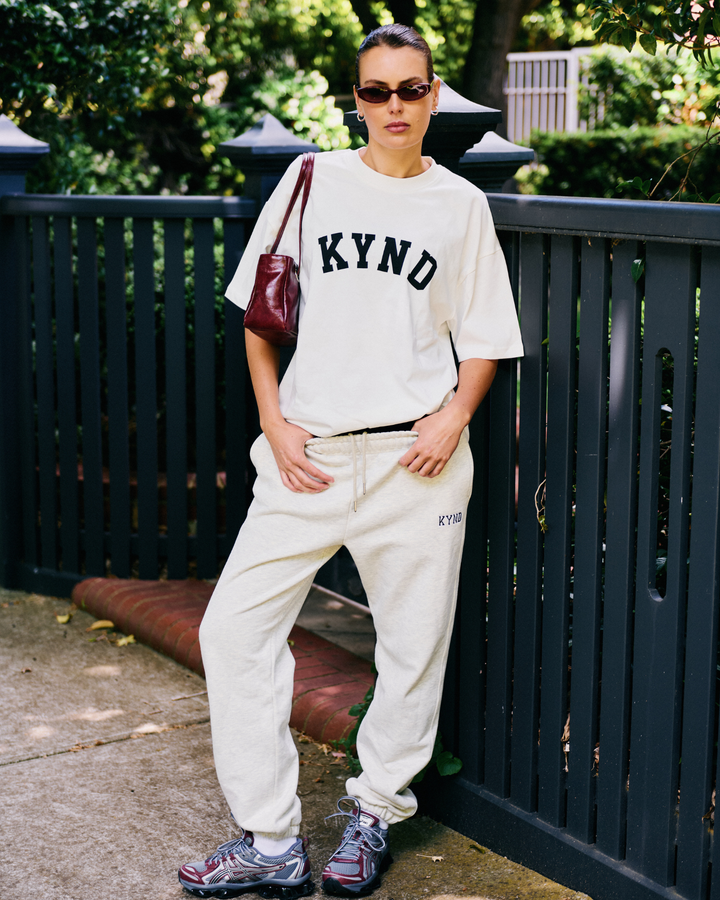 Oversized Varsity T-Shirt - Off White