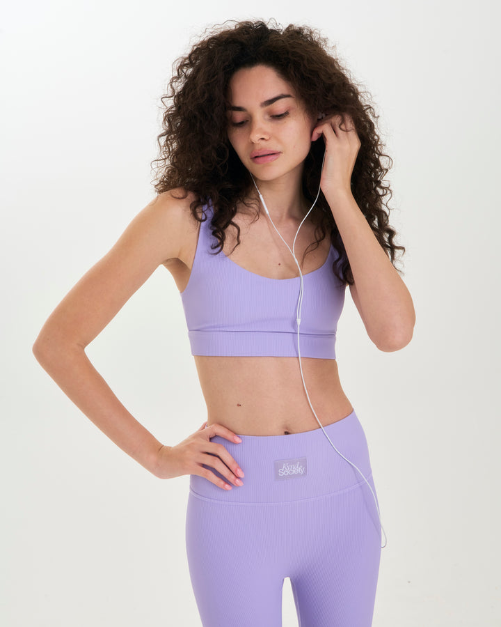 Ribbed Crop - Lilac