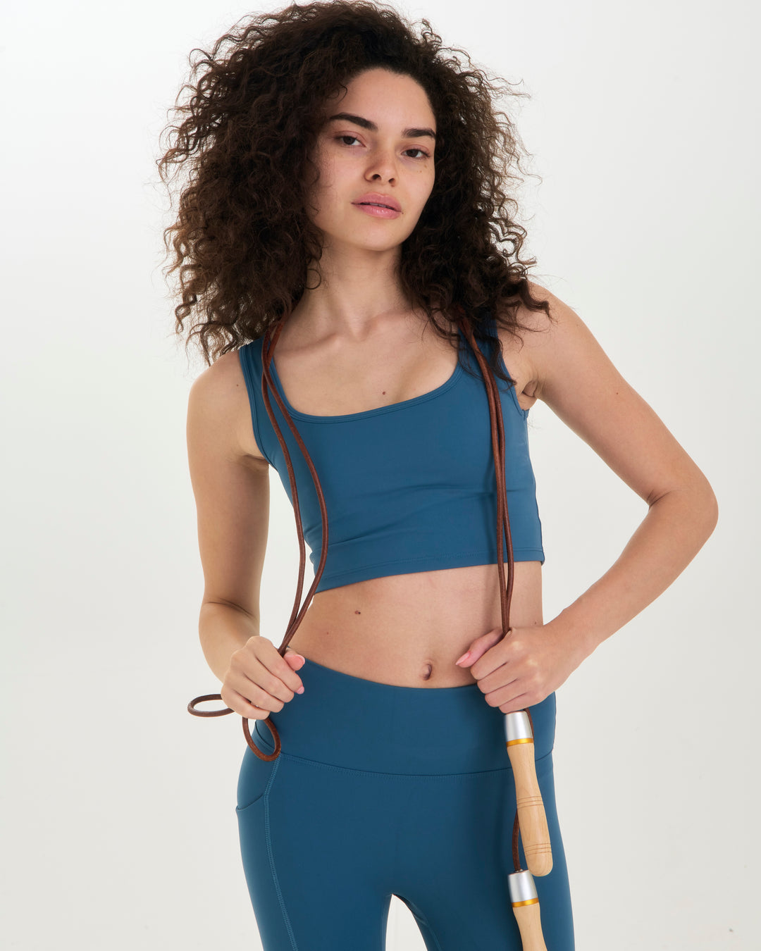 Core Square Neck Bra - Blue Wing Teal