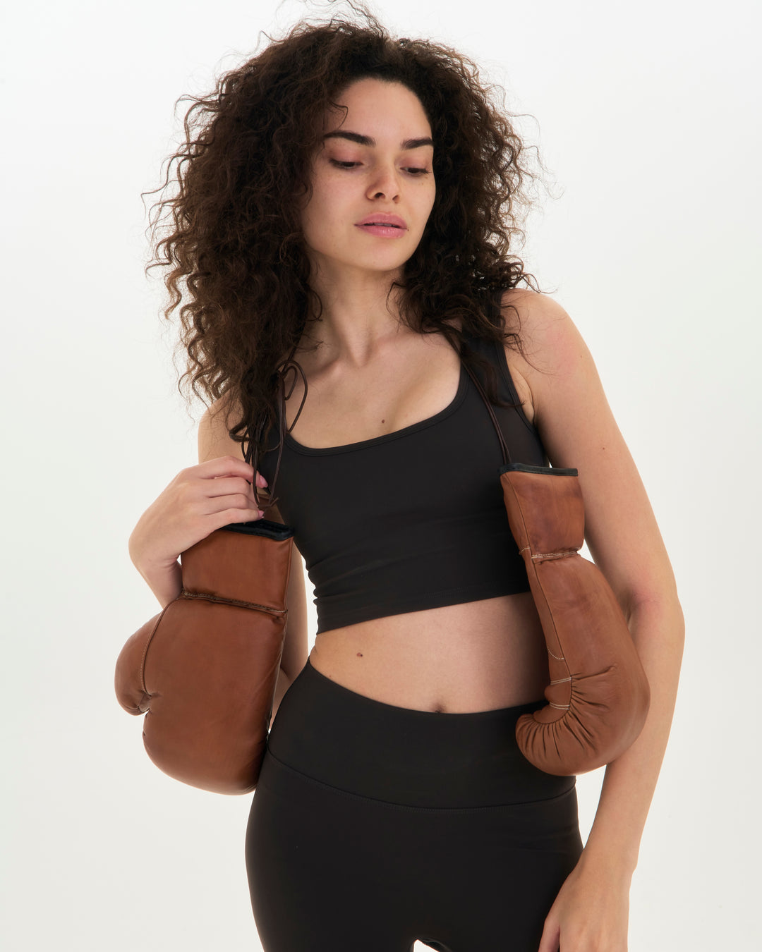 Core Square Neck Bra - Major Brown