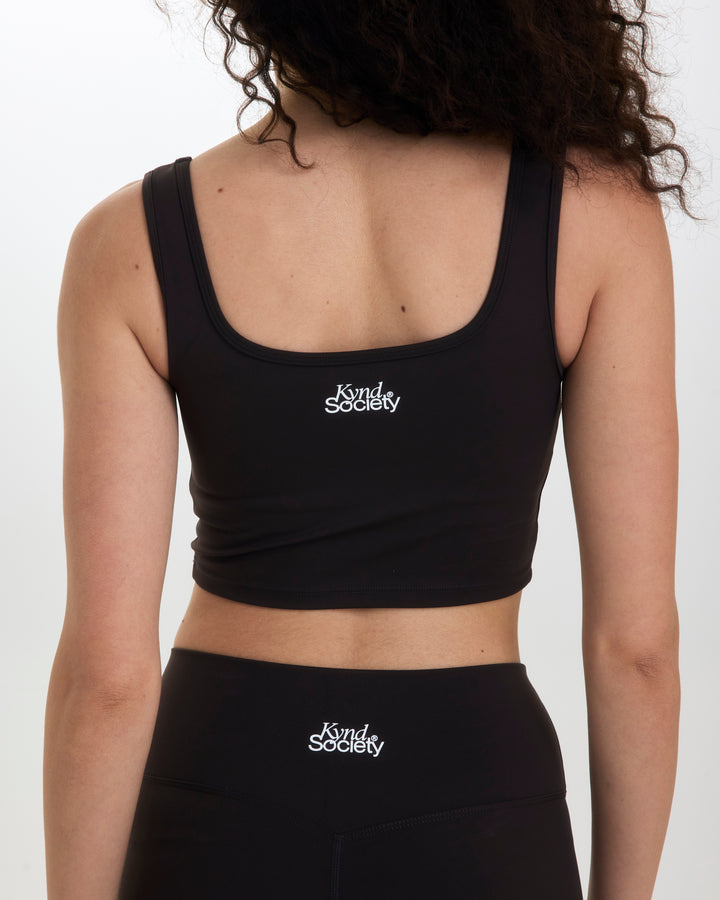 Core Square Neck Bra - Major Brown