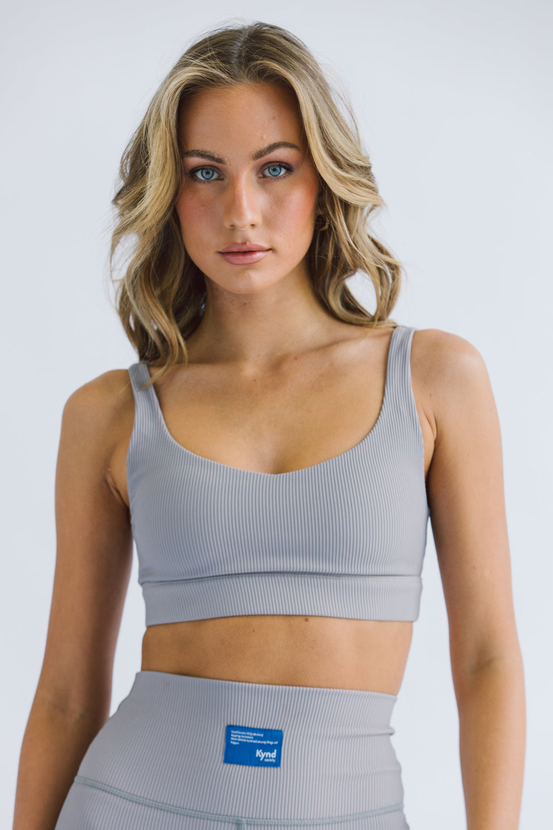 Crop - 02 Ribbed Crop - Grey